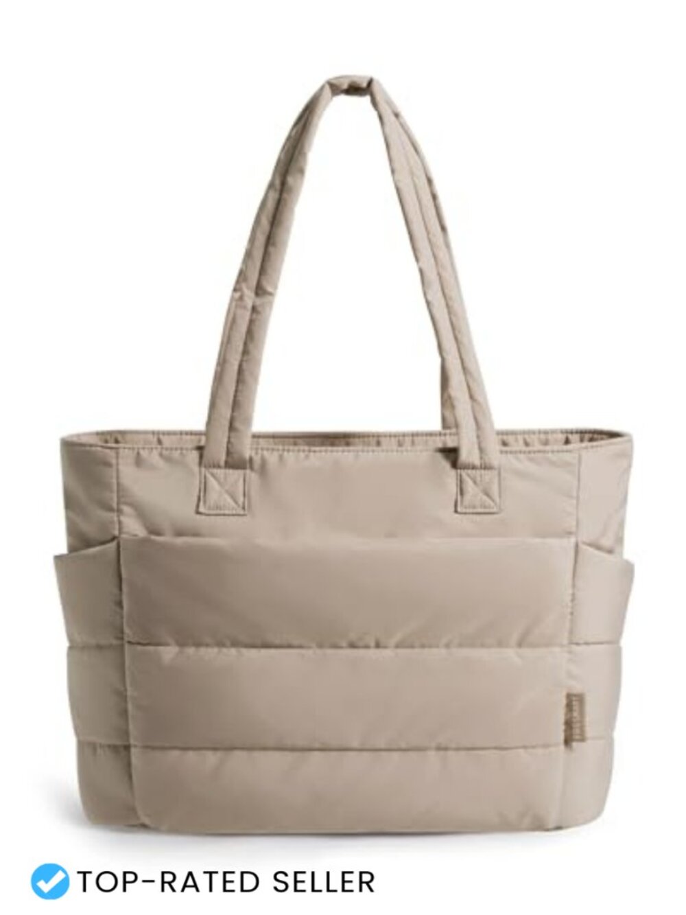 Puffy Tote Bag Lightweight Taslan Laptop Work Handbag